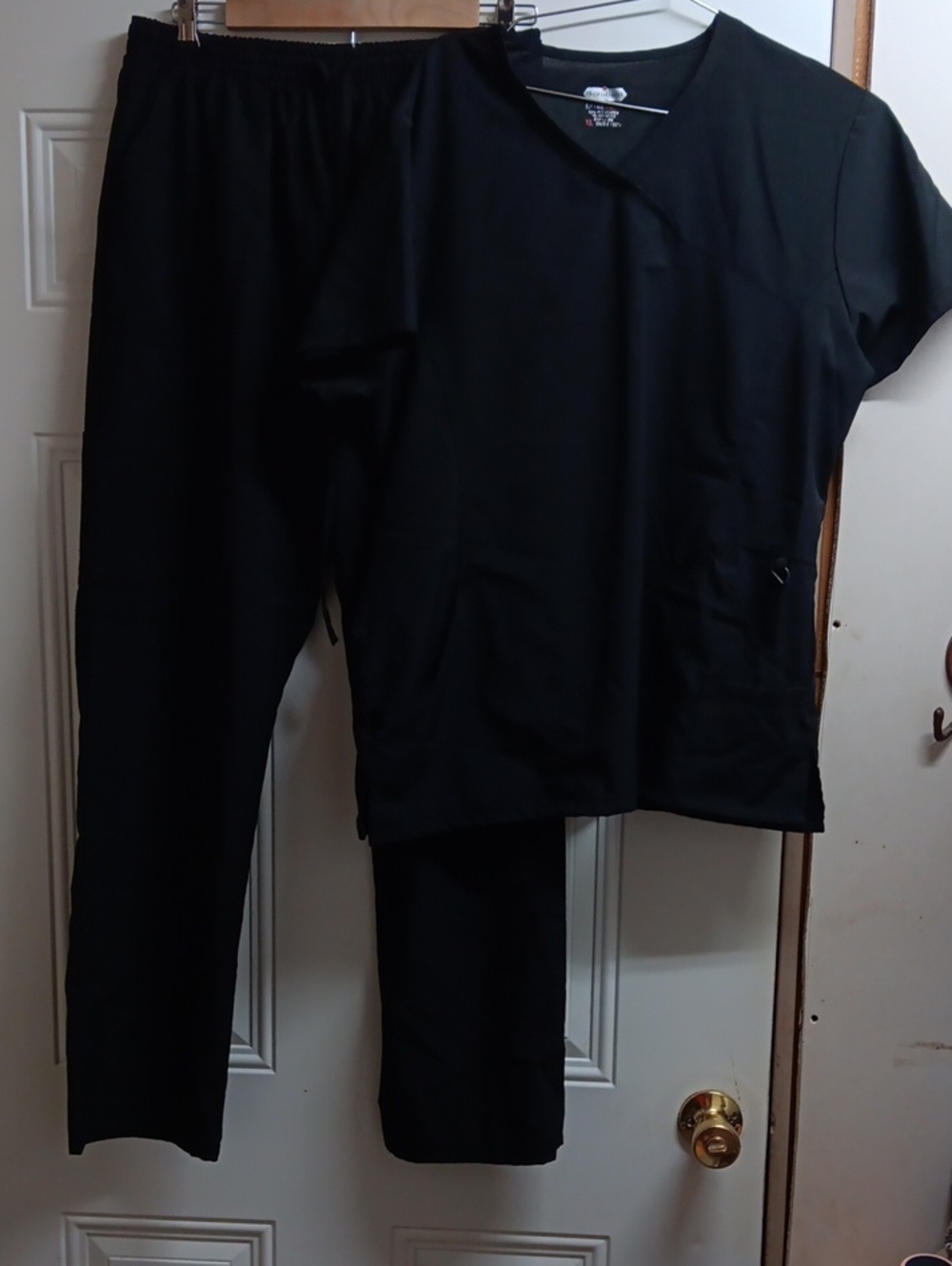 Women's Scrubaid Black Scrub Pants and Top Set